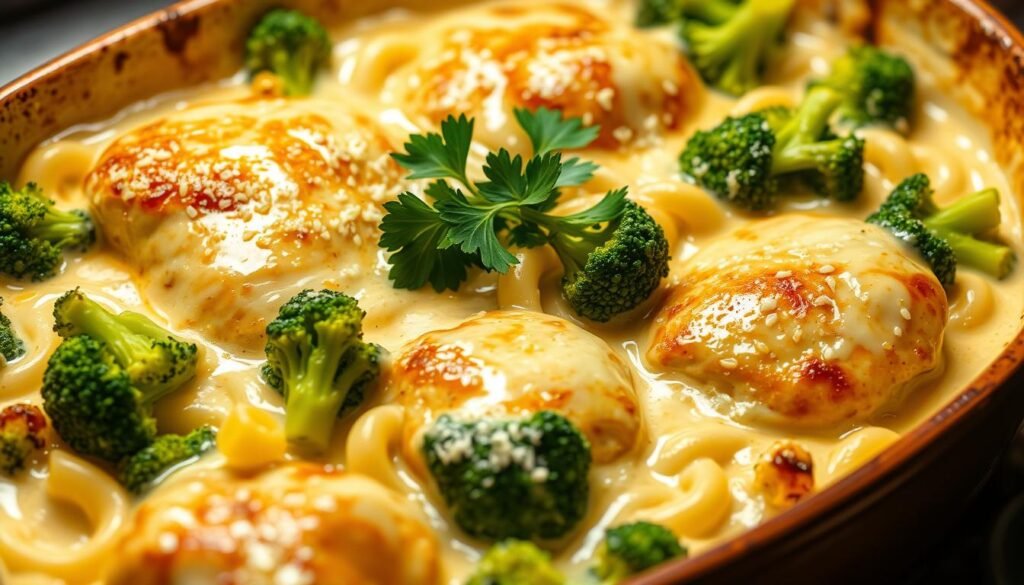 chicken broccoli alfredo bake