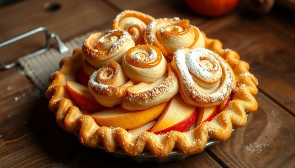 cinnamon roll apple pie