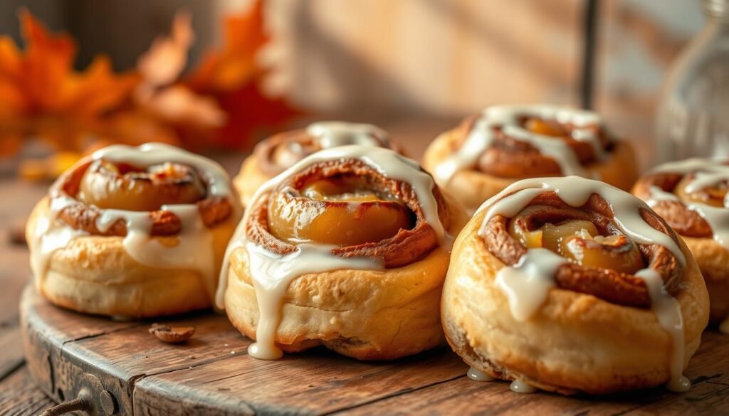 apple and cinnamon roll pie