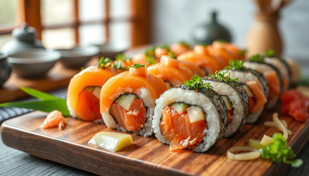 salmon sushi